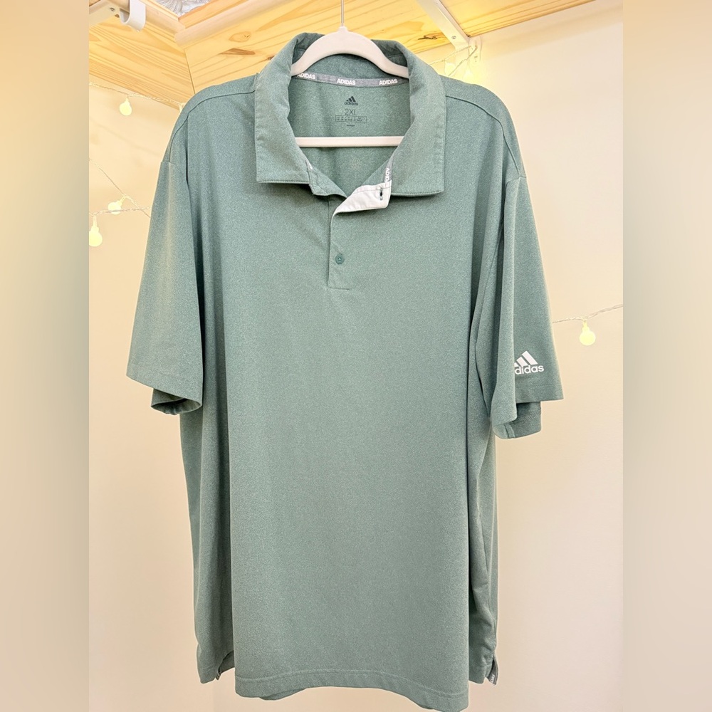 🌾Adidas Green Polo Shirt Classic Design